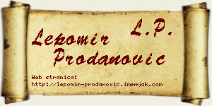 Lepomir Prodanović vizit kartica